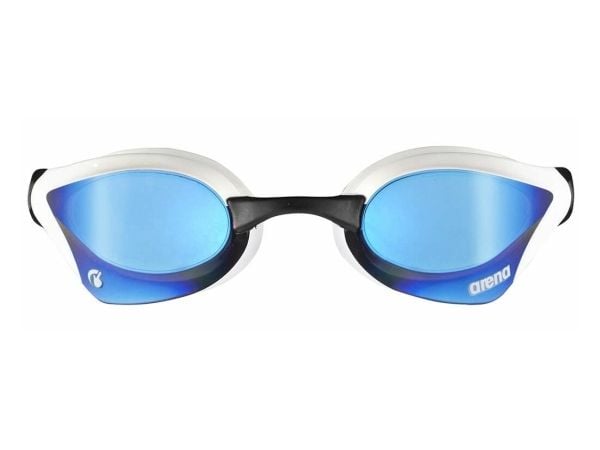 Arena Cobra Core Swipe Mirror, Men, One Size, White, Thermoplastic Rubber (TPR), Blue, Polycarbonate
