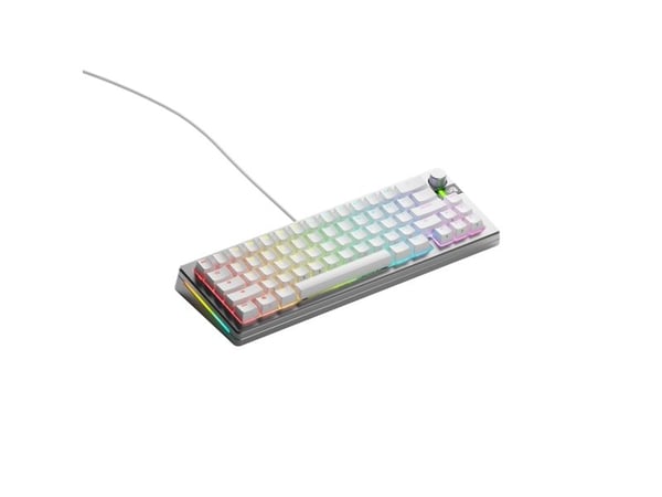 Glorious Gaming GMMK 3 PRO 65% Prebuilt, Koblet med ledninger (ikke trådløs), USB, Mekanisk nøkkelbryter, QWERTY, RGB LED, Sølv