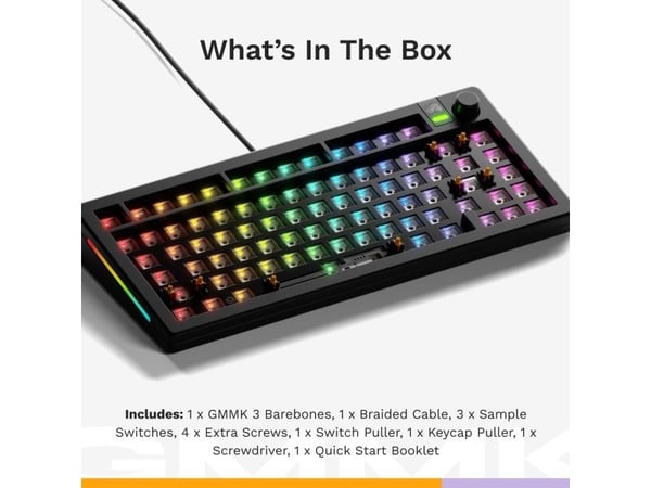 Glorious PC Gaming Race GMMK 3 Barebones näppäimistö Home USB Ei musta