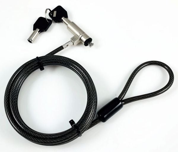 eSTUFF - Sikkerhetskabellås - nano slot - 1.9 m