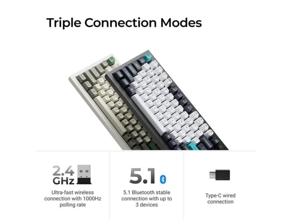 Keychron Q3 Max QMK/VIA Gateron Jupiter -näppäimistö (Q3M-M4)
