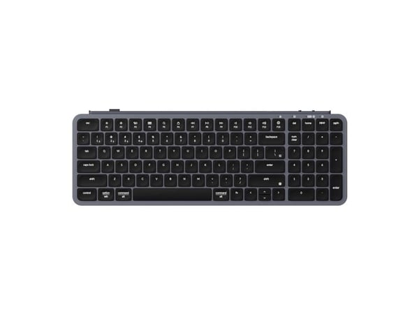 Keychron B2 Pro, 96%, Trådløs, Bluetooth, Sakseformet tastebryter, QWERTY, Grå