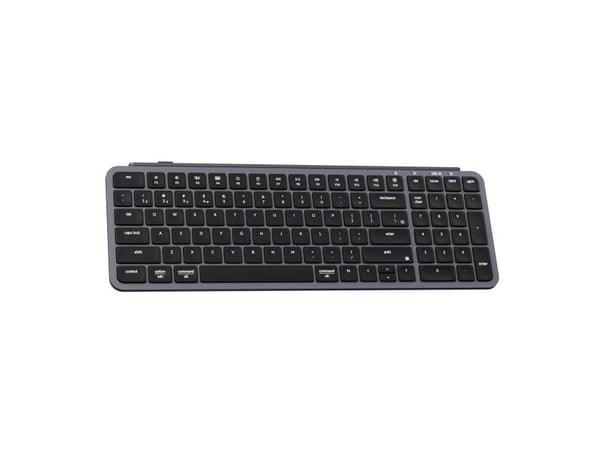 Keychron B2 Pro, 96%, Trådløs, Bluetooth, Sakseformet tastebryter, QWERTY, Grå