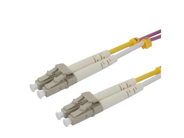 ALOGIC - Verkkokaapeli - LC-monimuotokaapeli (uros) LC-monimuotokaapeliin (uros) - 1,5 m. - 3 mm - valokuitu - duplex - 50 / 125 my - OM4 - halogee...