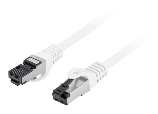 Lanberg - Koblingskabel - RJ-45 (hann) til RJ-45 (hann) - 6.2 mm - S/FTP - CAT 8.1 - halogenfri, uten hindringer - hvit