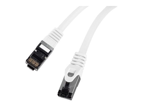 Lanberg - Koblingskabel - RJ-45 (hann) til RJ-45 (hann) - 6.2 mm - S/FTP - CAT 8.1 - halogenfri, uten hindringer - hvit