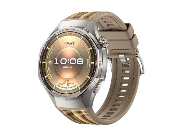 Huawei Watch GT 6 Pro - 46 mm - titanium alloy - smartklokke med stropp - composite woven - brun - håndleddstørrelse: 140-210 mm - display 1.47" - ...