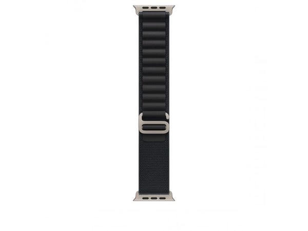 Apple - Sløyfe for smart armbåndsur - 49 mm, naturlig titanfinish - Medium størrelse - svart - for Watch Hermès Series 9, SE 3, Series 10, Series 1...