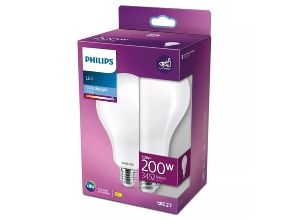Philips Classic - LED-lyspære - form: A95 - mattslipt finish - E27 - 23 W (ekvivalent 200 W) - klasse D - kjølig dagslys - 6500 K