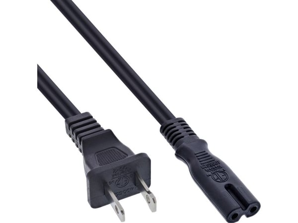 InLine 65 Bulk Pack -virtakaapeli Virtapistoke USA - Euro 8 C7 -pistoke 1 - Kaapeli - Virta/virtalähde - 1,8 m - 2-napainen (B-16654U)