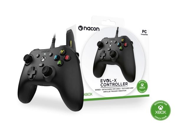 NACON XBXEVOL-X, Gamepad, Xbox, D-pute, Menyknapp, Koblet med ledninger (ikke trådløs), USB, Sort
