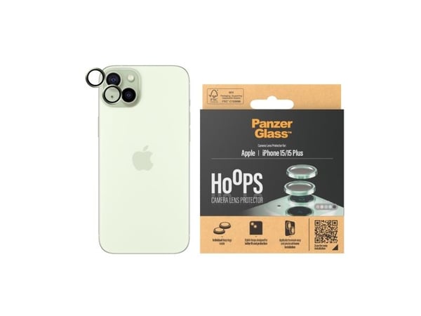 PanzerGlass Hoops - Linsebeskytter for mobiltelefon - grønn - for Apple iPhone 15, 15 Plus