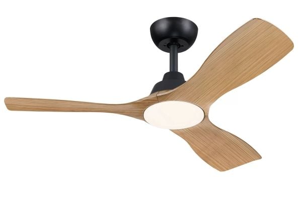 Philips Olas Fan-taklys, 28 W (vifte) + 24 W (lys), LED, IP20, Sort, Tre