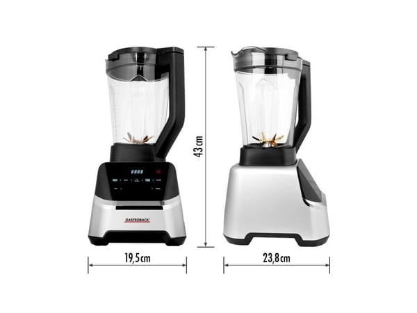 Gastroback Design Multi-Power Standmixer Mix & Soup, Bord juicepresse, 2 l, Pulsfunksjon, Isknusing, 0,9 m, 2000 W
