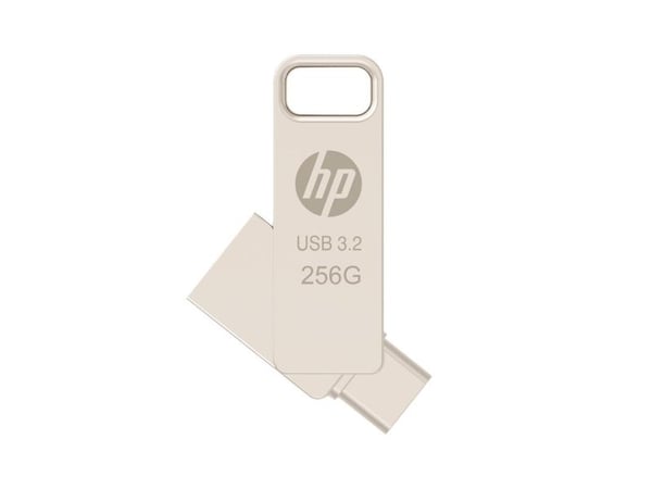 PNY HP x206C, 256 GB, USB typ-A / USB typ-C, 3.2 Gen 1 (3.1 Gen 1), 120 MB/s, Swirl, Silver