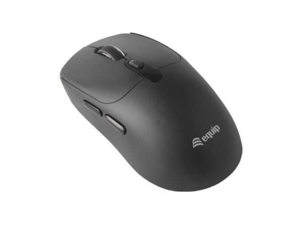 Equip 245123, Ambidekstriøs, Optisk, RF trådløs + Bluetooth, 1600 DPI, Svart