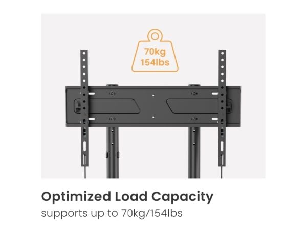 Equip 650637, 2,54 m (100"), 100 x 100 mm, 800 x 600 mm, -10 - 5°, Muovi, Ruostumaton teräs, musta