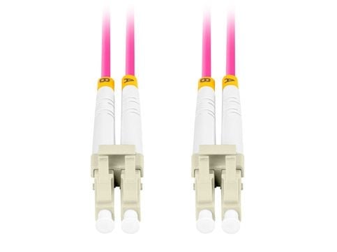 Lanberg - Koblingskabel - LC/UPC-multimodus (hann) til LC/UPC-multimodus (hann) - 3 m - 3 mm - fiberoptisk - dupleks - 50 / 125 mikroner - OM4 - ha...