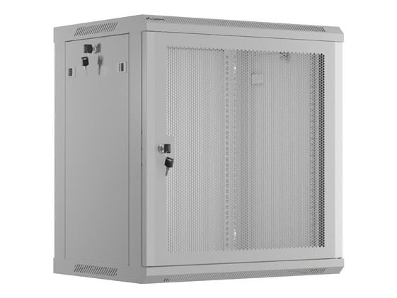 INSTALLASJON SKAPSTILL HENGENDE 19" 12U 600X450 GRÅ PERFORERT DØR LANBERG (FLAT PAKKE)