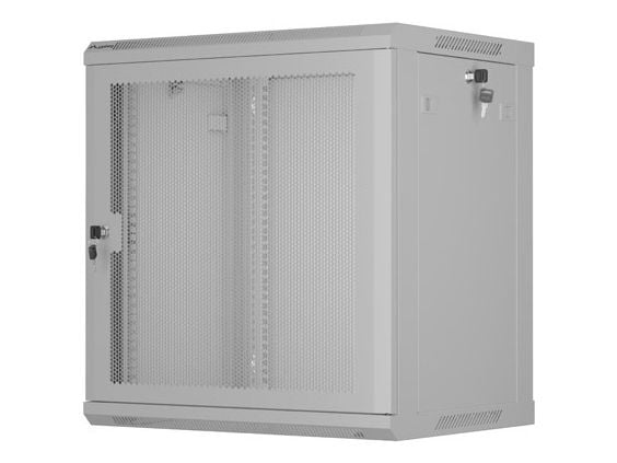INSTALLASJON SKAPSTILL HENGENDE 19" 12U 600X450 GRÅ PERFORERT DØR LANBERG (FLAT PAKKE)