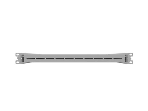 Lanberg - Skjutsregalhylla - 445 x 500 mm, lastkapacitet upp till 35 kg, 4-punkts montering - grå, RAL7035 - 1U - 19"