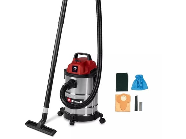 Einhell TC-VC 2045 S, 900 W, Trommelvakuum, Tørr & våt, Støv pose, 20 l, Skum
