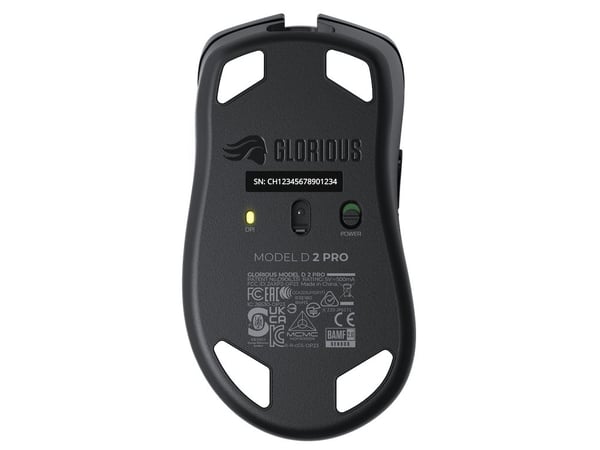 Glorious Gaming Model D 2 PRO Wireless, Høyre hendt, Optisk, RF kabel-fri, 26000 DPI, 1 ms, Svart