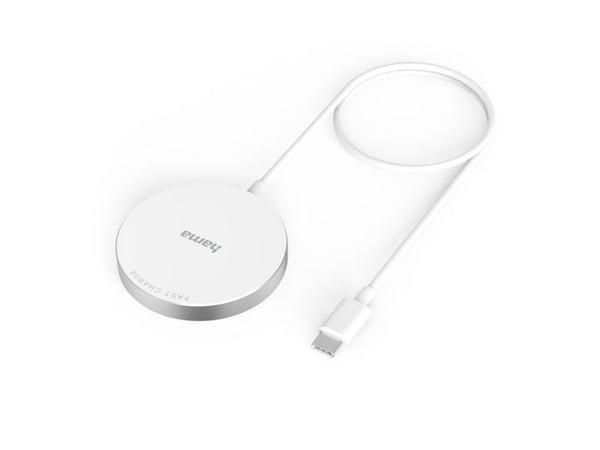 Hama MagCharge FC15, Innendørs, USB, Trådløs lading, 1 m, Hvit