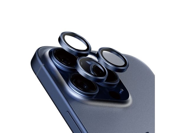 PanzerGlass ® Hoops® Titanium Camera Lens Protector Blue iPhone 15 Pro | 15 Pro Max, Apple, Apple - iPhone 15 Pro, Apple - iPhone 15 Pro Max, Asenn...