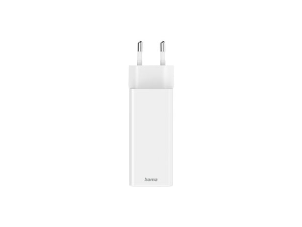 Hama - Strømadapter - GaN, 2 USB-C, USB-A, PD - AC 100-240 V - 100 watt - utgangskontakter: 3 - hvit