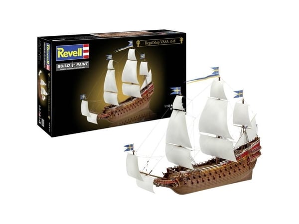 Revell Swedish Regal Ship VASA, Seilskutemodell, Monteringssett, 1:150, VASA, Plast, Over middels