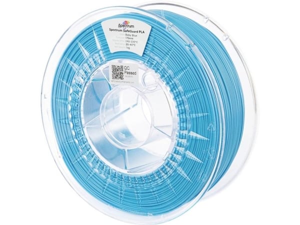 Spectrum Filaments 81562 Safeguard PLA 1,75 mm 1000 g Baby Blue, blå (1 stk) antibakteriell Spectrum Filaments 81562 Safeguard PLA 1,75 mm 1000 g Baby Blue, blå (1 stk) antibakteriell