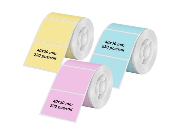 Olympia 6323, Flerfarget, Selvklebende skriveretikett, Universell, Rektangel, PM220, 4 cm
