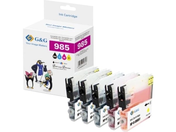 G&amp;G Ink Yhteensopiva GP-B985BKCMY-5P