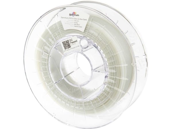 spectrum 3d filament, pet-g, glød i mørket, 1,75 mm, 500 g, 80536, gulgrønn