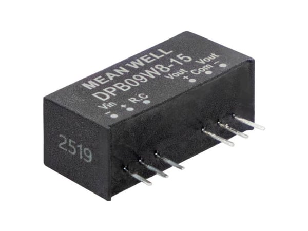 MEAN WELL DPB09W8-15 DC/DC automuunnin 0,300 A 9 W Sisältö 1 kpl