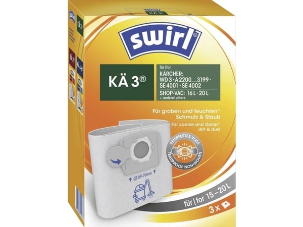 Melitta SDA støvpose våt/tørr for Kärcher/Shop-Vac KÄ 3 (VE3) (224074)
