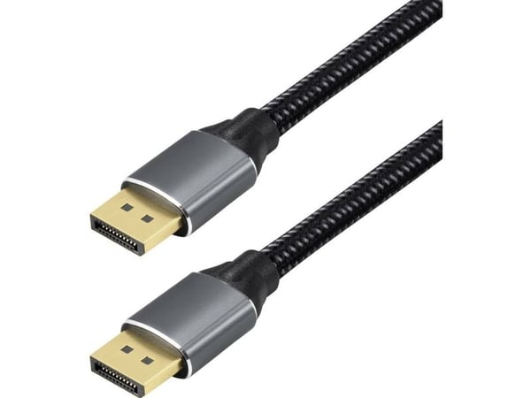 Maxtrack DisplayPort liitäntäkaapeli DisplayPort liitin 2 m Musta C303-2L 16K UHD, Alumiiniset liittimet, kullatut liittimet Displayport kaapeli