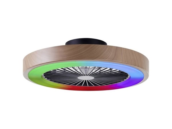Brilliant G60060/09 Slimline LED-taklampe med vifte, 40 W, sort/tre