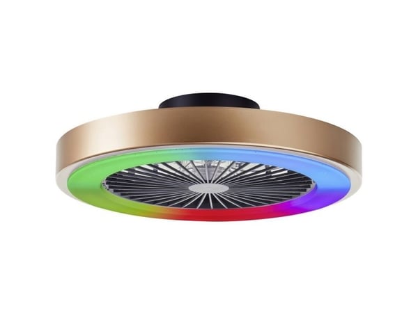 Brilliant G60060/86 Slimline LED taklampe med vifte, LED-modul 40 W, sort/gull