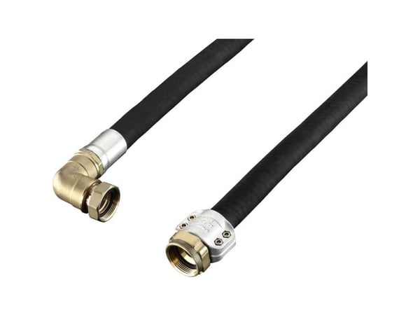 Rittal Wasseranschlusskit-LCU/CW LCU CW 3313.610 Länge 2.5m PK 2, Hose connector, Fabric, Nitrile Butadiene Rubber (NBR), Steel, Black, 70 °C, -30 ...