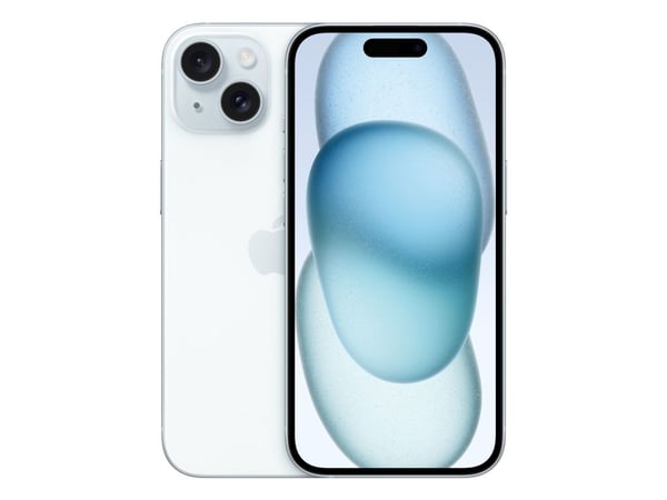 Apple iPhone 15 , 15,5 cm (6.1"), 2556 x 1179 pixlar, 128 GB, 48 MP, iOS 17, Blå