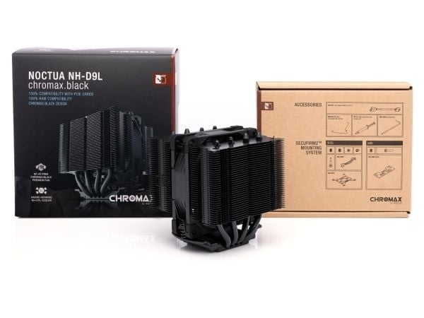 Noctua NH-D9L CHROMAX.BLACK, Kjøleribbe/Radiator, 9,2 cm, 400 RPM, 2000 RPM, 78,9 m³/t, Svart