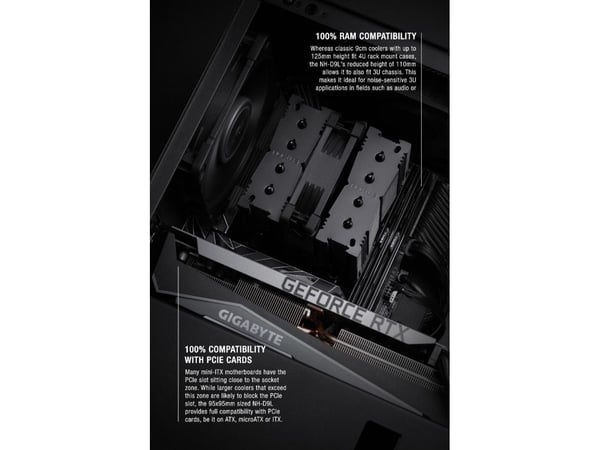 Noctua NH-D9L CHROMAX.BLACK, Kjøleribbe/Radiator, 9,2 cm, 400 RPM, 2000 RPM, 78,9 m³/t, Svart