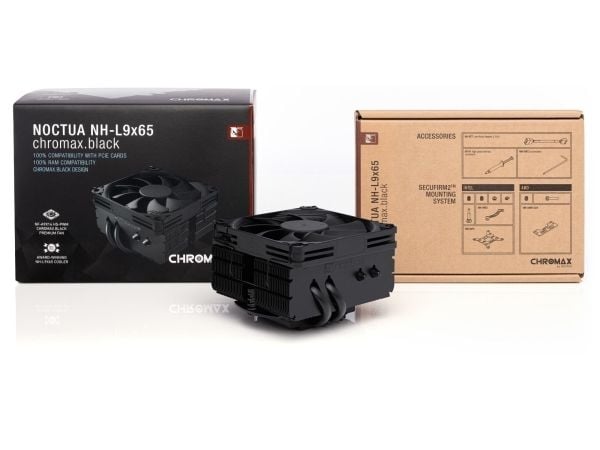 Noctua chromax.black NH-L9x65 - Prosessorkjøler - (for: LGA1150, LGA1151, LGA1155, LGA1156, LGA1200, LGA1700, LGA1851, AM4, AM5) - aluminium med fo...