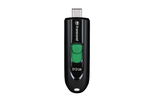 Transcend JetFlash 790 C, 512 GB, USB Type-C, 3.2 Gen 1 (3.1 Gen 1), Slide, 9 g, Black, Green