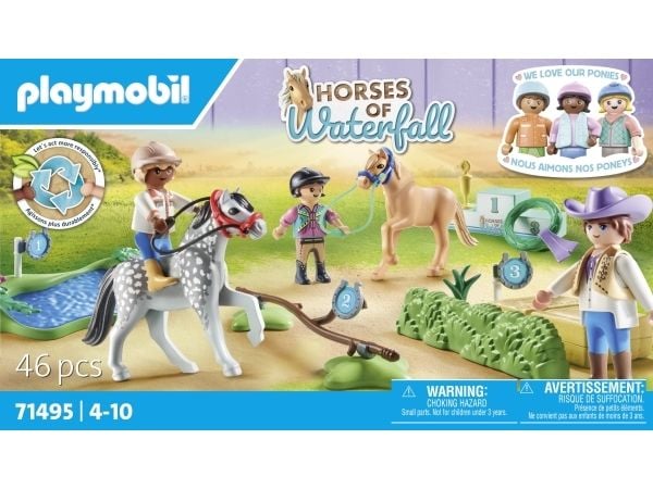 Playmobil Hester av fossefall 71495, Gård, 4 År, Flerfarvet, Plast