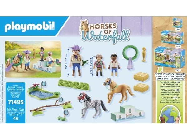 Playmobil Hester av fossefall 71495, Gård, 4 År, Flerfarvet, Plast
