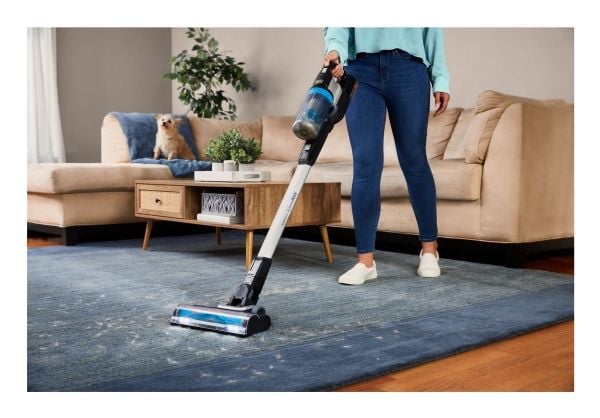 Black & Decker BHFEB520D1, 2-i-1 stavstøvsuger, Uten pose, Sort, Gjennomsiktig, Hvit, Rektangulær, Tørr, Syklonisk