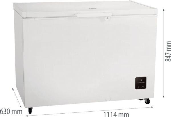 Gorenje G600 FH30EAW - Kiste - bredde: 111.4 cm - dybde: 63 cm - høyde: 84.7 cm - 297 liter - Klasse E - hvit